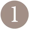 Brown circle with number 1