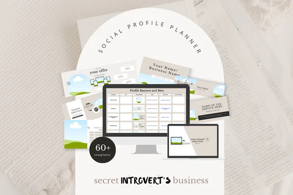 Social Profiel Planner Mockup and Spreadsheet