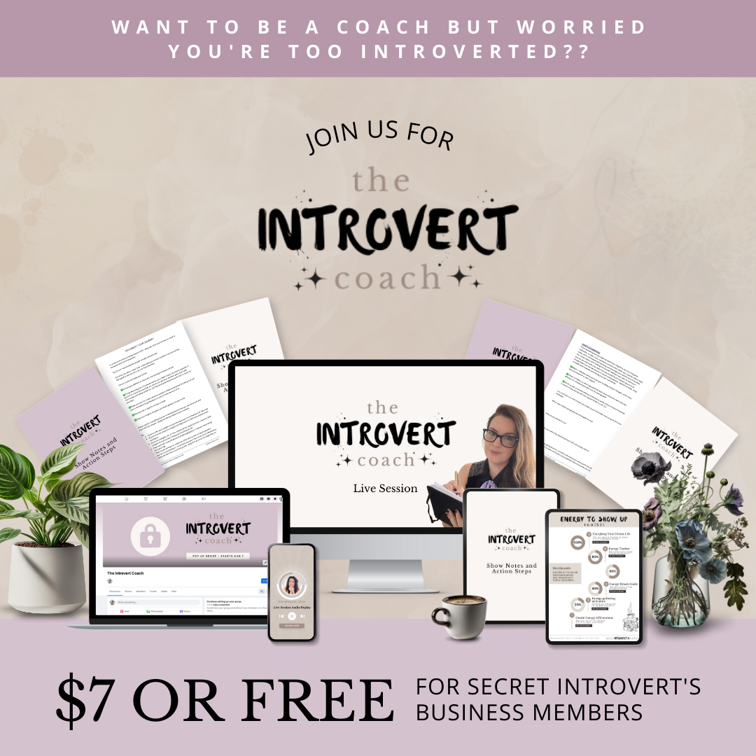 mock up of The Introvert Coach upcoming live training